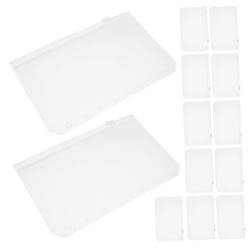 Tofficu 20 Stück Teiliges Binder Umschläge Transparente Reißverschluss Taschen für Geld Budgetierung Wiederverwendbare Organizer Einlagen für Karten Quittungen Dokumente Langlebig und von Tofficu
