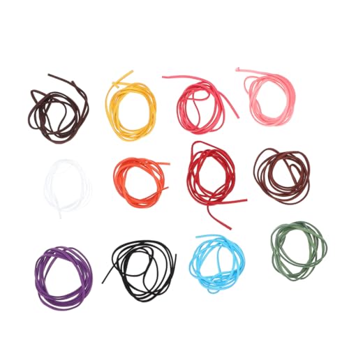 Tofficu 20 Stück Teiliges Doppelseitiges Plüsch Lederband Flach für Schmuckherstellung Flexible Strapazierfähige DIY Armband Halskette Bänder in Gemischten Farben für Perlen und Flechten von Tofficu