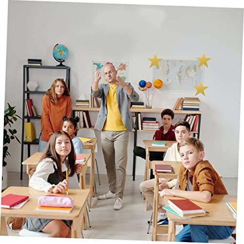 Tofficu 20 Stück Teiliges Goldene Glitzer Fünfzackige Papiersterne DIY Dekoration Klassenzimmer Tafel Wand Kunst Handgeschnitten für Party Kindergarten Wohnzimmer von Tofficu