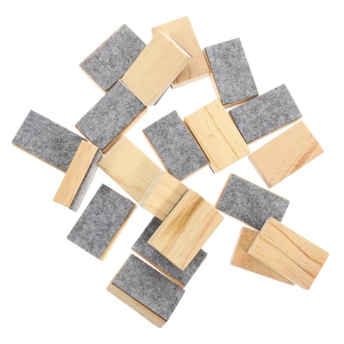 Tofficu 20 Stück Teiliges Holz Filz Blackboard Radierer Staubfreier Kreidetafelreiniger für Schule Büro Erwachsene von Tofficu