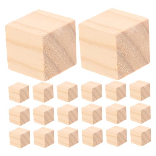 Tofficu 20 Stück Teiliges Holz Würfel Quadratisch Naturbelassen für DIY Bastelprojekte Unbemalte Holzklötze zum Malen Schnitzen Stapeln und Kreativen Kinderhandwerk Tofficu 20 Stück Teiliges Holz Würfel Quadratisch Naturbelassen für DIY Bastelprojekte Unbemalte Holzklötze zum Malen Schnitzen Stapeln und Kreativen Kinderhandwerk von Tofficu