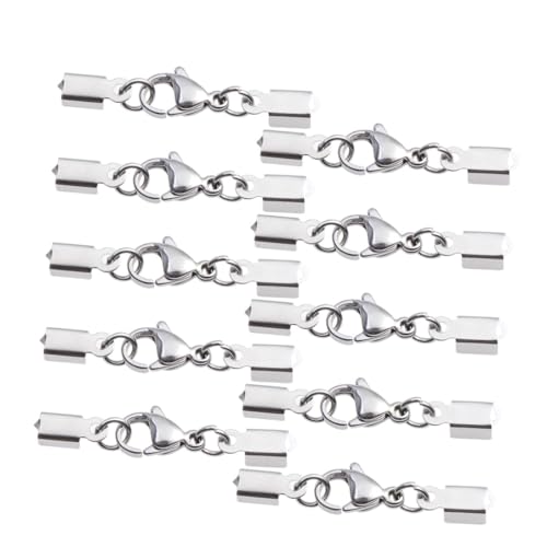 Tofficu 20 Stück Teiliges Karabinerverschlüsse für Schmuckherstellung Langlebige Klemmbügel für Halsketten Armbänder Ohrringe Silberfarbene Verschlüsse für DIY Schmuck Zubehör von Tofficu
