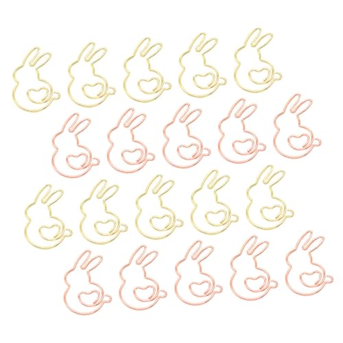 Tofficu 20 Stück Teiliges Kreative Hasen Büroklammern aus Stabilem Material Niedliche Papierklammern für Schüler und Büro Praktische und Langlebige Papierhalter in Gold und Roségold Tofficu 20 Stück Teiliges Kreative Hasen Büroklammern aus Stabilem Material Niedliche Papierklammern für Schüler und Büro Praktische und Langlebige Papierhalter in Gold und Roségold von Tofficu
