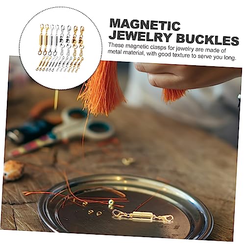 Tofficu 20 Stück Teiliges Magnetverschluss aus Metall für Schmuck DIY Runde Magnetische Ketten und Armbandverschlüsse Installieren Langlebig Geeignet für Halsketten Armbänder und von Tofficu