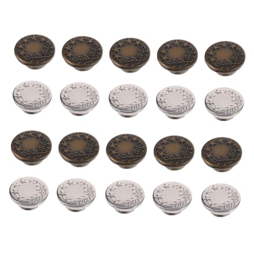 Tofficu 20 Stück Teiliges Metall Abnehmbarer Hosenknopf ohne Nähen Verstellbarer Bundverschluss Wiederverwendbar Robust für Damen Herrenjeans Einfache Taillenregulierung Tofficu 20 Stück Teiliges Metall Abnehmbarer Hosenknopf ohne Nähen Verstellbarer Bundverschluss Wiederverwendbar Robust für Damen Herrenjeans Einfache Taillenregulierung von Tofficu