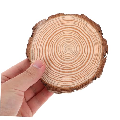 Tofficu 20 Stück Teiliges Natürliche Unlackierte Holzscheiben aus Kiefer Runde Bastelholzstücke für DIY Malen Gravieren Rustikale Hochzeits und Weihnachtsdekoration von Tofficu