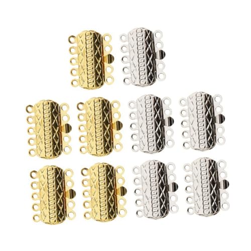 Tofficu 20 Stück Teiliges Schmuckverbinder Goldenem Verschlüsse für Armbänder und Halsketten Leicht Langlebig Einfach zu Montieren für DIY Schmuckherstellung und Armbandverlängerung von Tofficu
