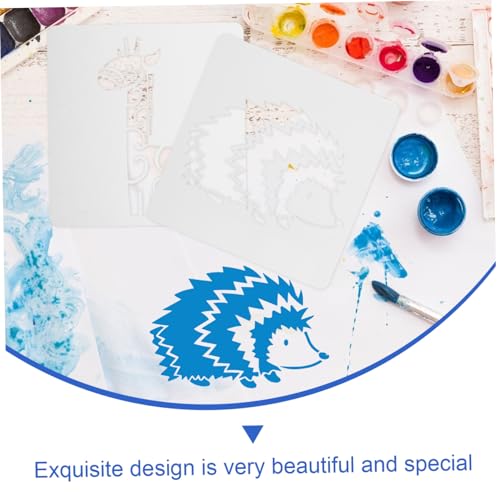 Tofficu 20 Stück Teiliges Tierschablonen Wiederverwendbare Malvorlagen aus Kunststoff Vielseitig Einsetzbar mit Stiften und Farben Kreative Bastelhilfe für DIY projekte und Scrapbooking von Tofficu