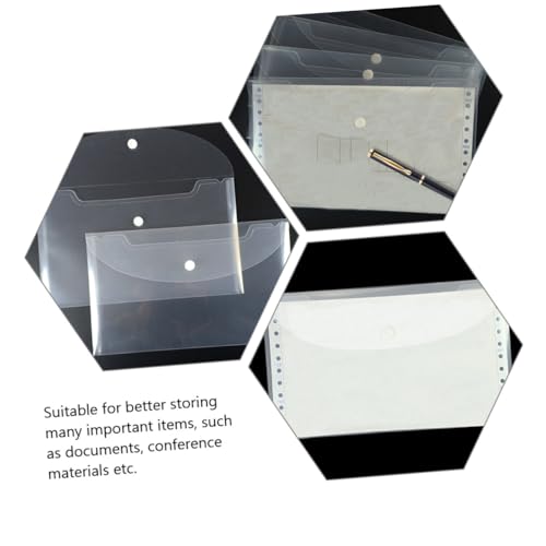 Tofficu 20 Stück Teiliges Transparentes Aufbewahrungsset mit Druckknopf Leichte Dokumententaschen für Büro Schule und Zuhause Wiederverwendbare Papier Belegorganizer Praktische Mappe für von Tofficu