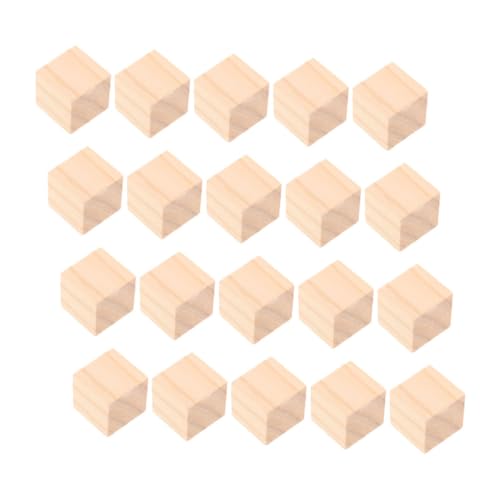 Tofficu 20 Stück Teiliges Unbehandelte Quadratische Holzklötze aus Kiefernholz Kleine Blanko Holzwürfel für DIY Bastelprojekte Malen Stapeln Kreative Montessori Lernspiele und Tofficu 20 Stück Teiliges Unbehandelte Quadratische Holzklötze aus Kiefernholz Kleine Blanko Holzwürfel für DIY Bastelprojekte Malen Stapeln Kreative Montessori Lernspiele und von Tofficu