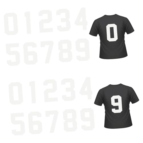 Tofficu 20 Stück Teiliges Weiße Bügelzahlen zum Aufbügeln Langlebige DIY Wärmeübertragungs Patches Geeignet für Jeans Jacken T Shirts Vielseitige Textil Aufkleber zur Individuellen Tofficu 20 Stück Teiliges Weiße Bügelzahlen zum Aufbügeln Langlebige DIY Wärmeübertragungs Patches Geeignet für Jeans Jacken T Shirts Vielseitige Textil Aufkleber zur Individuellen von Tofficu