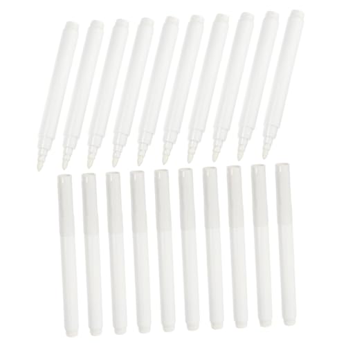 Tofficu 20 Stück Weißer Markierungsstift Weißer Stift Kreidemarker Kreidestifte Hände Bußgeld Flüssige Kreide Whiteboard-marker Tafelmarker Tafelstift Bürozubehör Zeichenstifte Plastik von Tofficu