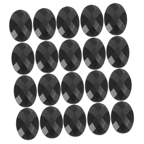 Tofficu 20 Stück Zubehör Bohren Strass Flatback Bastelzubehör Aus Strass Schuhanhänger Selber Machen Strasssteine ​​mit Flacher Rückseite Zum Basteln Acryl Black von Tofficu