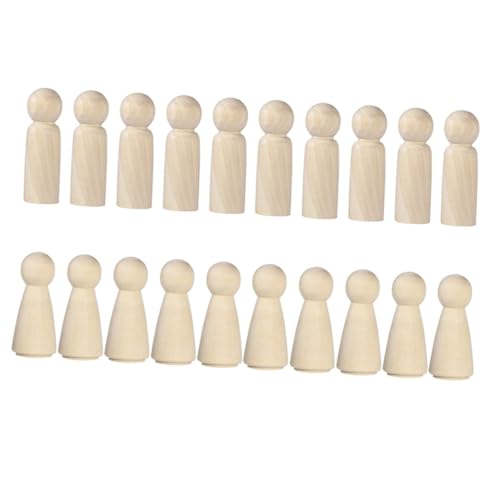 Tofficu 20 Stück holzhandwerk selber machen painting set for Kreativset für malen Bären Sie Augen und unbemalte Peg-Puppen Holzfiguren DIY Holzpuppe Hölzern Tofficu 20 Stück holzhandwerk selber machen painting set for Kreativset für malen Bären Sie Augen und unbemalte Peg-Puppen Holzfiguren DIY Holzpuppe Hölzern von Tofficu