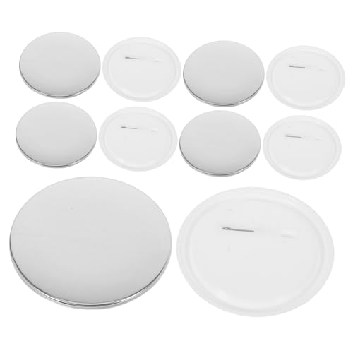 Tofficu 200 Sets Runder Anstecknadel-set Aus Metall, Blanke Anstecknadeln, Zubehör Mit Muschelbasis Und Folie Für Diy-projekte, Eventdekorationen von Tofficu