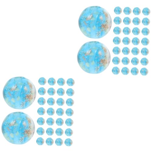 Tofficu 200 Stck Luminous Glasperlen Rund Transparent Leuchtend Bastelperlen für DIY Schmuck Armbänder Bulk Glasperlen für Handwerk und Schmuckherstellung von Tofficu