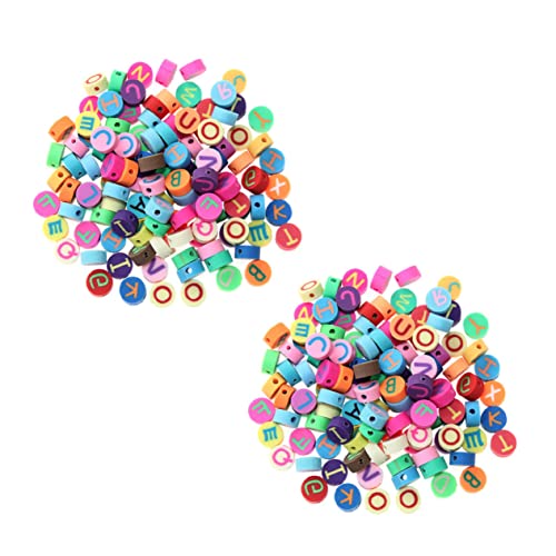 Tofficu 200 Stück Bunte Polymer Clay Buchstabenperlen DIY Schmuckperlen Armband Material für Kreative Bastelarbeiten Langlebig und Farbecht Tofficu 200 Stück Bunte Polymer Clay Buchstabenperlen DIY Schmuckperlen Armband Material für Kreative Bastelarbeiten Langlebig und Farbecht von Tofficu