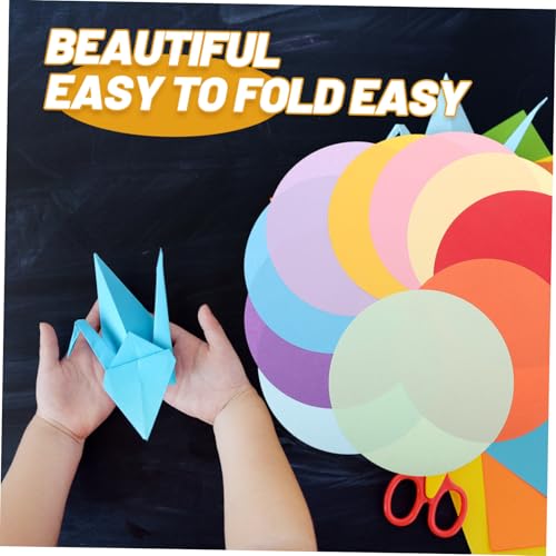 Tofficu 200 Stück Buntes Faltpapier Rund Origami Papier für DIY Basteln Jugendliche Handgemachte Papierblumen Scrapbooking Geschenk Dekoration Tofficu 200 Stück Buntes Faltpapier Rund Origami Papier für DIY Basteln Jugendliche Handgemachte Papierblumen Scrapbooking Geschenk Dekoration von Tofficu
