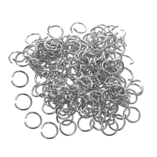 Tofficu 200 Stück Edelstahl Sprungringe Robuste Offene Biegeringe für Schmuckherstellung DIY Charm Anhänger Schlüsselanhänger Halskette und Armband Zubehör Tofficu 200 Stück Edelstahl Sprungringe Robuste Offene Biegeringe für Schmuckherstellung DIY Charm Anhänger Schlüsselanhänger Halskette und Armband Zubehör von Tofficu