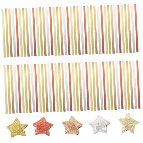 Tofficu 200 Stück Origami Papierstreifen mit Glitzer Farbverlauf Gold Bastelpapier für DIY Handarbeit Origami Stern Faltpapier für Kreative Bastelprojekte und Familienaktivitäten Tofficu 200 Stück Origami Papierstreifen mit Glitzer Farbverlauf Gold Bastelpapier für DIY Handarbeit Origami Stern Faltpapier für Kreative Bastelprojekte und Familienaktivitäten von Tofficu