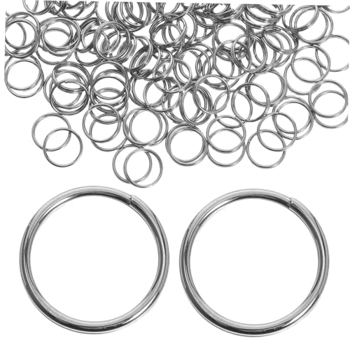Tofficu 200 Stück Schlüsselring Aus Edelstahl Metallringe Runder Schlüsselring Schlüsselanhänger-ring-kit Spaltringe Für Schlüsselanhänger Edelstahlschlüsselring Silber Rostfreier Stahl von Tofficu