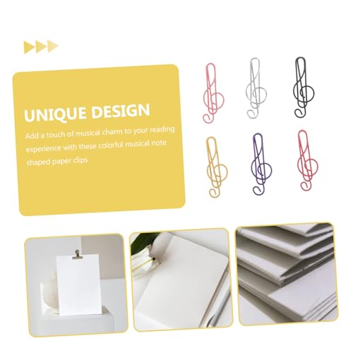 Tofficu 200 Stück Teiliges Bunte Musiknoten Büroklammern Kreative Metall Notenform Papierclips Praktische Lesezeichen für Schüler Lehrer Büro und Vielseitige Papierhalter in Farben Tofficu 200 Stück Teiliges Bunte Musiknoten Büroklammern Kreative Metall Notenform Papierclips Praktische Lesezeichen für Schüler Lehrer Büro und Vielseitige Papierhalter in Farben von Tofficu