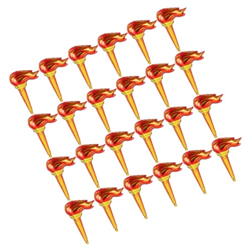 Tofficu 2024 100 Stück aufblasbare Fackel Fackelballons Partyzubehör mit Neonlicht aufblasbares Aufblasbare Party Dekoration falsches Lagerfeuer Mini-Taschenfeuerzeug von Tofficu