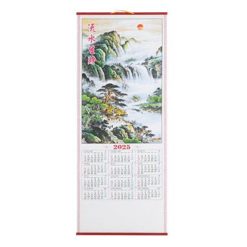 Tofficu 2025 Wandkalender Chinesischer Tierkreis-Hängekalender Jahr Der Schlange Monatskalender Mondkalender Fengshui- Für Glück Heimbüro von Tofficu