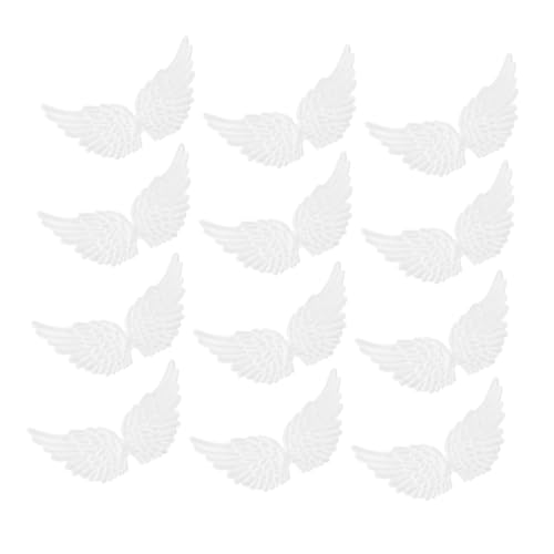 Tofficu 20Stücke Engelsflügel Stoff Patches für DIY Kleidung und Accessoires Dekorative Aufnäher für Projekte Leicht und Praktisch für Rucksäcke und Kunsthandwerk von Tofficu