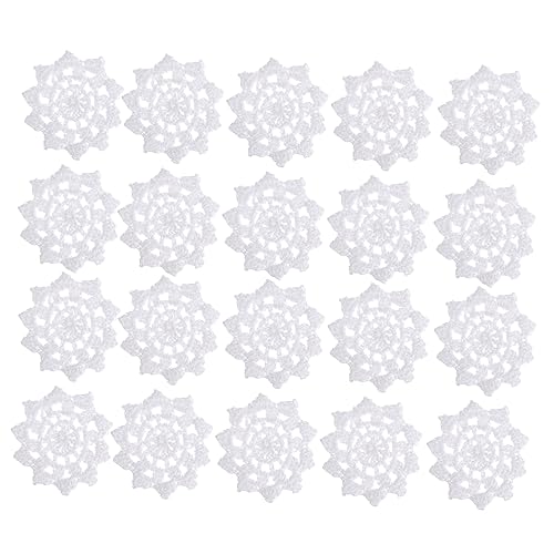 Tofficu 20Stücke Handgehäkelte Baumwollblumenapplikationen für DIY Zubehör für Karten Quilting Basteln und Mehr Hochwertiger Baumwolle für Kreative Projekte Tofficu 20Stücke Handgehäkelte Baumwollblumenapplikationen für DIY Zubehör für Karten Quilting Basteln und Mehr Hochwertiger Baumwolle für Kreative Projekte von Tofficu
