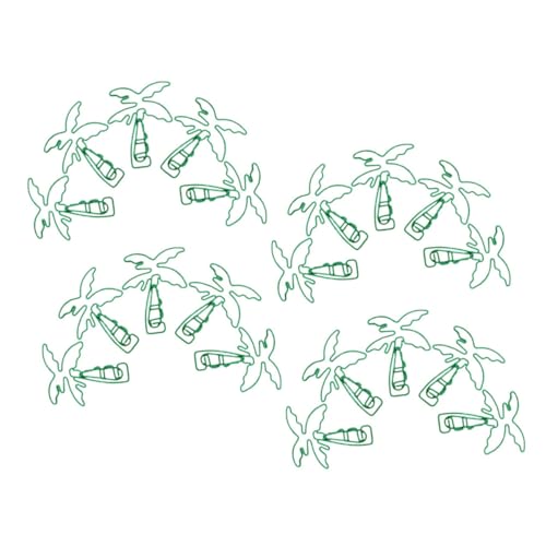 Tofficu 20Stücke Palmbaum Metallpapierclips Lustige Büroklammern für Schule und Büro Erfrischendes Sommergefühl Dekoratives Accessoire Kreative Lesezeichen von Tofficu