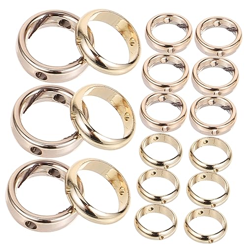 Tofficu 20Stücke Runder Perlenrahmen DIY Schmuckzubehör für Armbänder und Ohrringe Doppellochige Perlenverbinder für Bastelprojekte von Tofficu