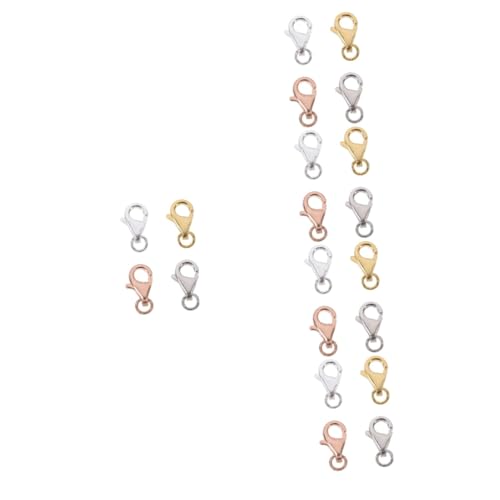 Tofficu 20sätze Schmuckverschlüsse Aus Edelstahl Handgemachte Materialien Für Halsketten Und Armbänder Roségold Und Platin Inkl Karabinerhaken Und Geschlossenen Ringen Für Kreative Tofficu 20sätze Schmuckverschlüsse Aus Edelstahl Handgemachte Materialien Für Halsketten Und Armbänder Roségold Und Platin Inkl Karabinerhaken Und Geschlossenen Ringen Für Kreative von Tofficu