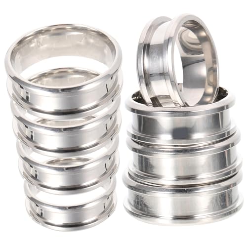 Tofficu 24 Stck Teiliges Polierte Fingerringe mit Rillen Glatte Rostfreie Groovige Ringschienen zum Individuellen Schmuck DIY für Damen und Herren Tofficu 24 Stck Teiliges Polierte Fingerringe mit Rillen Glatte Rostfreie Groovige Ringschienen zum Individuellen Schmuck DIY für Damen und Herren von Tofficu