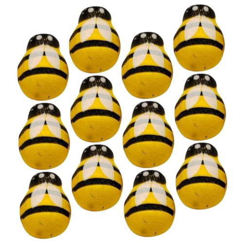 Tofficu 24 Stück Teiliges Handgefertigte Holz bienen Dekoanhänger Detailreiche Kleine Bienen für DIY Bastelprojekte Rustikale Hängende Weihnachtsdeko Vielseitige Tiered Tray Dekoration von Tofficu