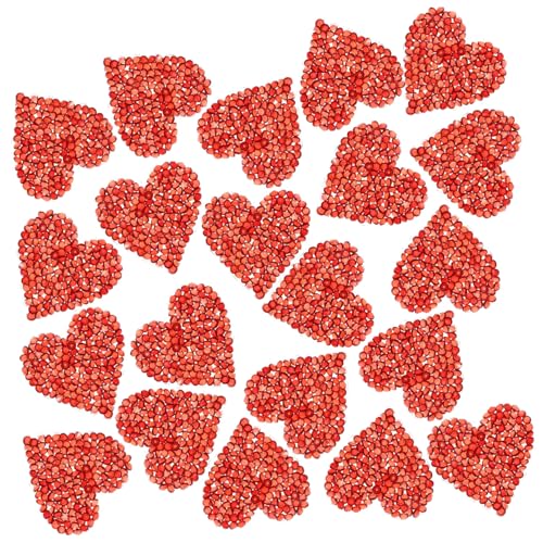 Tofficu 24 Stück Teiliges Herzförmige Strass Aufnäher Rote Applikationen Für Kleidung Taschen Mäntel Und DIY Reparaturen Leicht Zu Anbringen Dekorative Patches Für Modeaccessoires von Tofficu