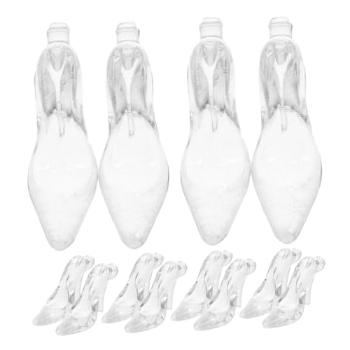 Tofficu 24 Stück Teiliges Transparentes Acryl High Heel Schuhanhänger Langlebige DIY Weihnachtsbaum und Partydekoration für Shower Geburtstag Kreative Schuhcharme für Damen von Tofficu