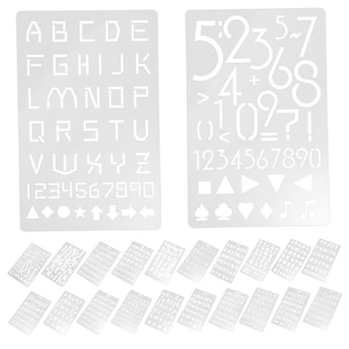 Tofficu 24 Stück Vorlage Für Buchstaben Kind Alphabet Brief Buchstabenschablonen Groß Malen Vinyl Wiederverwendbar Geburtstag Hohle Vorlagen Wände Buchstabennummer Vorlage Plastik von Tofficu