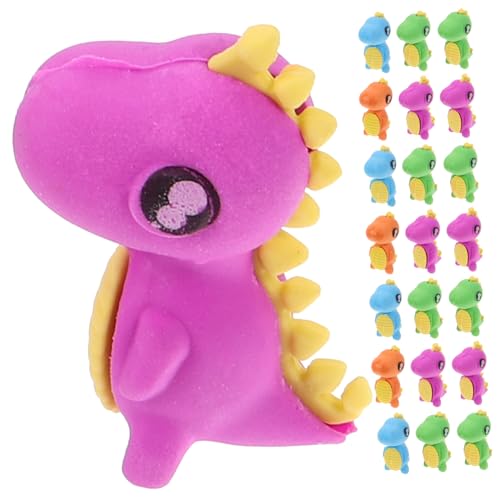 Tofficu 24 Stück tierischer Radiergummi Dinosaurier- Dinosaurierfiguren erasers for schulsachen Mini-Radiergummis für tier radiergummis schreibtisch haustier Plastik von Tofficu