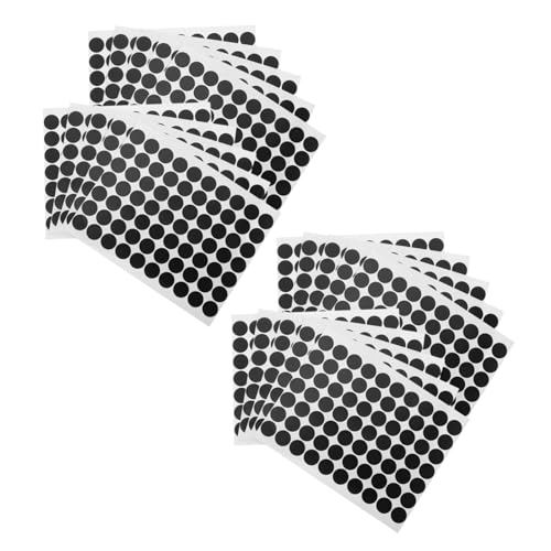 Tofficu 25 Blatt Wasserdichte Runde Aufkleber Selbstklebende Farbige Punktetiketten Flexible PVC Drucketiketten Beschreibbar und Druckbar für Vielseitige Kennzeichnung von Tofficu