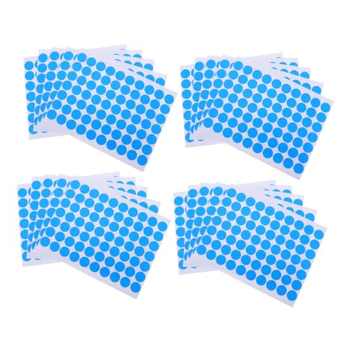 Tofficu 25 Blatt Wasserdichte Runde Aufkleber Selbstklebende Kleine Etiketten mit Blauen Punkten Starke Haftung für Vielseitig für Lebensmittel Medizin Industrie Geeignet von Tofficu