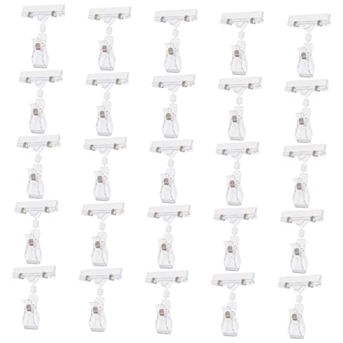 Tofficu 25 Stück Drehbare Etikettenhalter Clips Robuster Preisschild Halter für Einzelhandel und Ausstellungen Flexibles Design für Vielfältige Anwendungen Tofficu 25 Stück Drehbare Etikettenhalter Clips Robuster Preisschild Halter für Einzelhandel und Ausstellungen Flexibles Design für Vielfältige Anwendungen von Tofficu