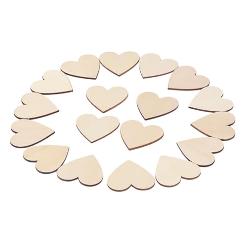 Tofficu 25 Stück Teiliges Herzförmige Blanko Holzscheiben Naturholz mit Rinde Beidseitig Geschliffen zum Bemalen Basteln Verzieren und Scrapbooking DIY Holzherzen für Kreative von Tofficu