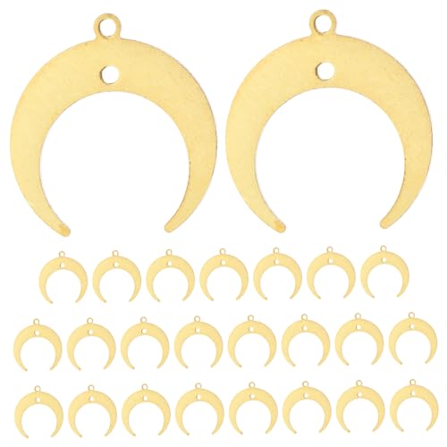 Tofficu 25 Stück Teiliges Kupfer Mond Anhänger Schmuckverbinder für DIY Halsketten Armbänder Ohrringe Basteln Leichte Robuste Schmuckzubehör Tofficu 25 Stück Teiliges Kupfer Mond Anhänger Schmuckverbinder für DIY Halsketten Armbänder Ohrringe Basteln Leichte Robuste Schmuckzubehör von Tofficu