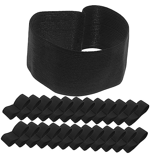 Tofficu 25 Stück schwarzer Trauergürtel schwarze Armbinde Trauerarmband -Todesarmband Bands armband weinglas trauerfeier Todesgebet-Armband Armbinde der Trauer Polyester Black von Tofficu