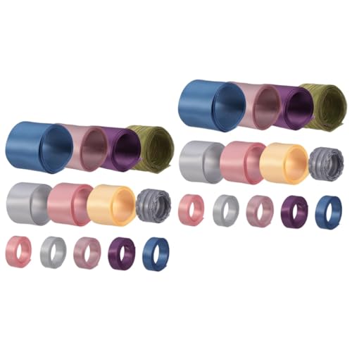 Tofficu 26 Stck. Bandpaket Rauschsperre Dekorationen Party Bandhaarbindungen jubeln Sackleinen seidenband ribbon hairband haar tapes hairwrap Schleife Haarbänder Geschenkband Polyester von Tofficu