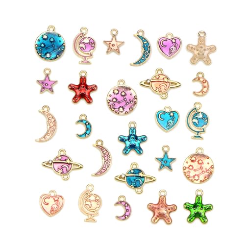 Tofficu 26 Stück Teiliges DIY Legierung Stern Mond Anhänger Zubehör für Schmuck Basteln Gemischte Stile für Armbänder Schlüsselanhänger und Kreative Projekte Tofficu 26 Stück Teiliges DIY Legierung Stern Mond Anhänger Zubehör für Schmuck Basteln Gemischte Stile für Armbänder Schlüsselanhänger und Kreative Projekte von Tofficu