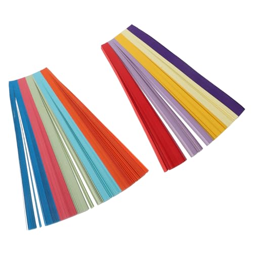 Tofficu 2700 Blatt Origami Papier Streifen Doppelseitig Farbig Langlebige Einfache Faltung für DIY Stern Dekoration Party Hochzeitsbasteln von Tofficu