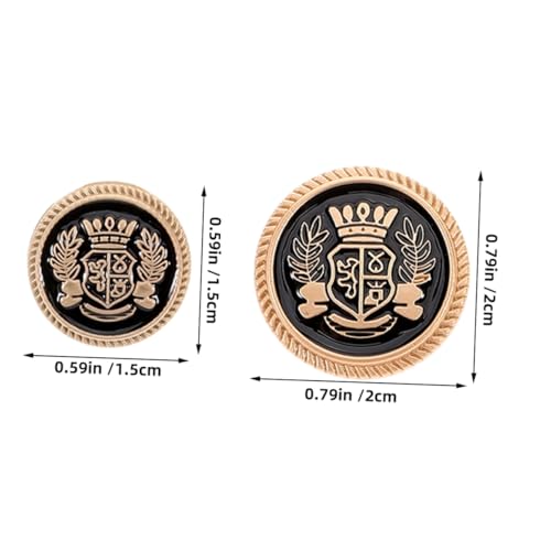 Tofficu 28 Stück Teiliges Set Britische Metallknöpfe Runde Schneiderknöpfe für Blazer Anzüge Mäntel Hemden Strapazierfähige Glänzende Knöpfe für DIY Nähprojekte und Vielseitige von Tofficu