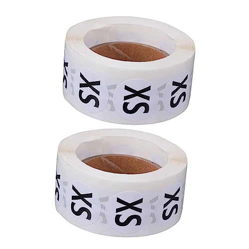 Tofficu 2Rolle Kleidung Aufkleber Multifunktionsrunde Etiketten für Schnelle Größenunterscheidung pro für Shirts Hosen Mäntel und von Tofficu